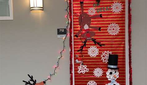 Christmas Door Decoration Template Decorating Contest For Preschool