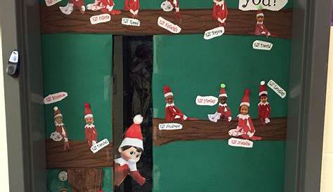 Christmas Door Decorations Elf On The Shelf A Classroom Kindergarten Classroom