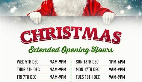 Christmas Elves Opening Hours