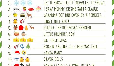 Christmas Emoji Game Printable