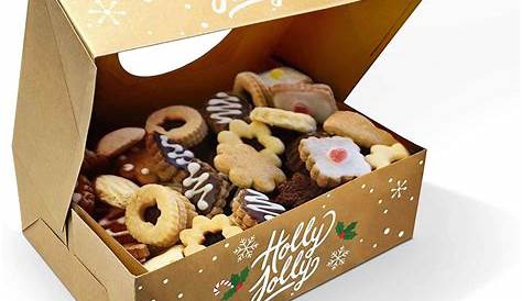 Christmas Food Package Ideas Cookie Boxes Bulk 12 Pack Kraft Large Holiday
