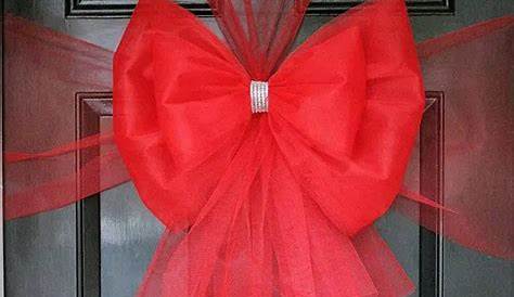 Christmas Front Door Bow Decorations Big Decoration Weather Etsy