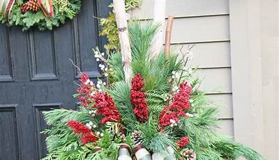 Christmas Front Porch Planter Ideas