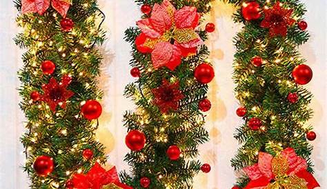 Christmas Garland Outdoor Ideas PreLit Realistic With 200 Tips