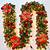 christmas garland with lights and ornaments