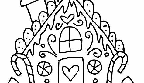 Christmas Gingerbread House Clipart Black And White Outline ClipArt Best