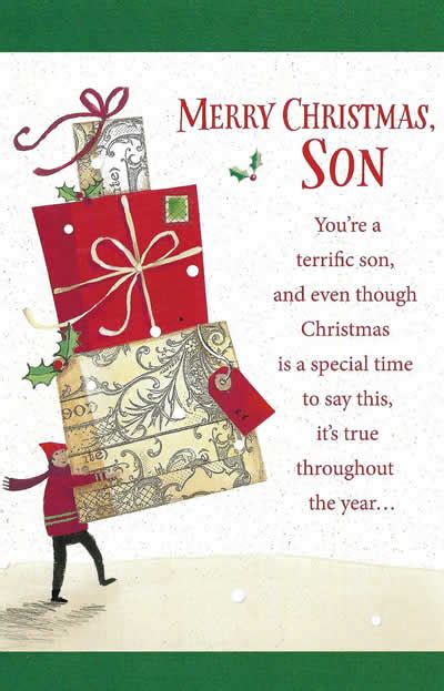 Special Son at Christmas Greeting Cards by Loving Words