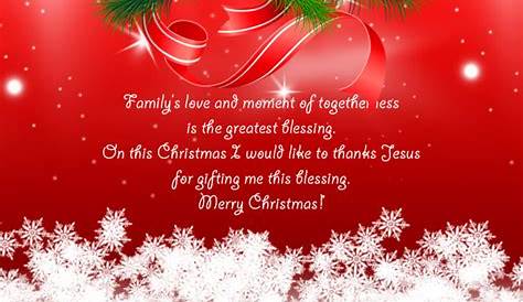 Christmas Greetings To Family