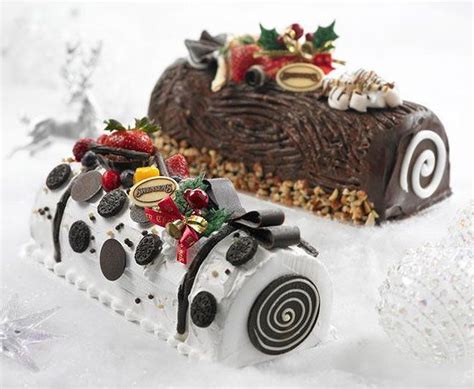 Christmas Ice Cream Log Cake