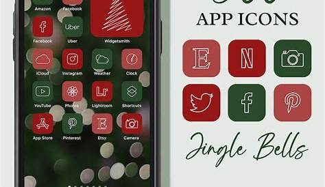 Christmas Icons Ios 14 IOS Icon Plaid Holiday Apple IPhone Etsy