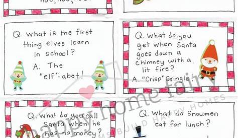 Christmas Joke Cards FREE Printable! Happy Home Fairy