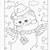 christmas kitten coloring pages