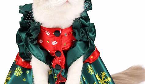 Christmas Kitties Dresses Woman Up Her Cats For In Festive Onesies Daily