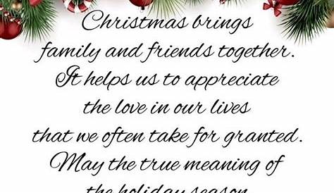 Christmas Message For Family Reunion