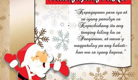 Christmas Message For Family Tagalog