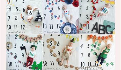 Christmas Monthly Milestone Ideas Six Month Picture Theme Baby Picture