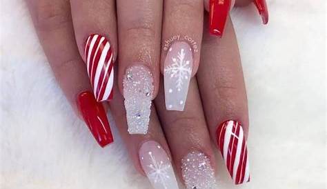 Coffin christmas nails New Expression Nails