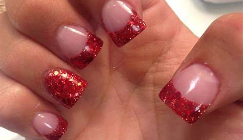 Christmas Nails Red Tips And Gold For Xmas Pretty Festive Nail Designs