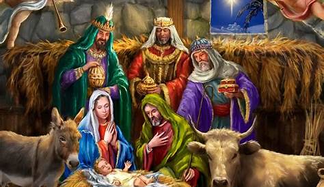 Christmas Nativity Nativity Scene Greeting Card Of Traditional Christian Of Baby