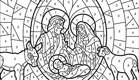 Christmas Nativity Scene Color By Number Free Free ing Pages Printable Download