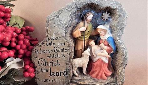 Christmas Nativity Scene Stone Pin On CROSS STITCH PATTERNSNATIVITIES