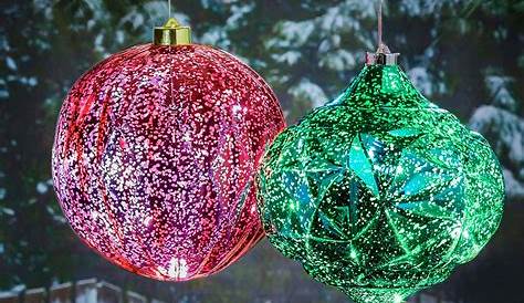 Christmas Ornaments With Lights Massive FiberOptic LED Outdoor The Green Head