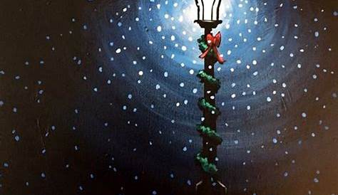 Christmas Painting On Black Canvas
