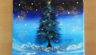 Christmas Paintings On Canvas Acrylics Tutorials