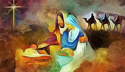 Christmas Paintings On Canvas Christ