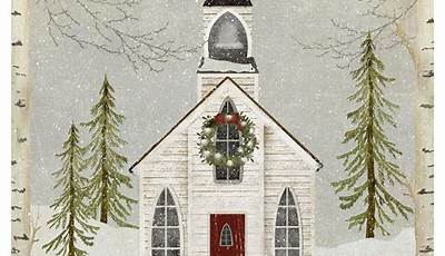 Christmas Paintings On Canvas Church