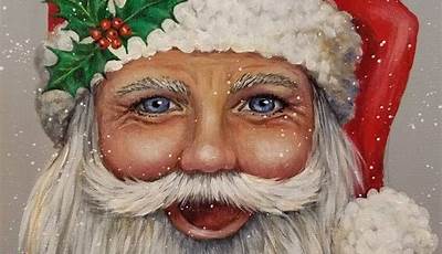 Christmas Paintings Santa Claus