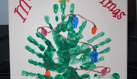 Christmas Paintings With Hand Prints