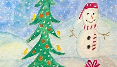 Christmas Paintings With Kids