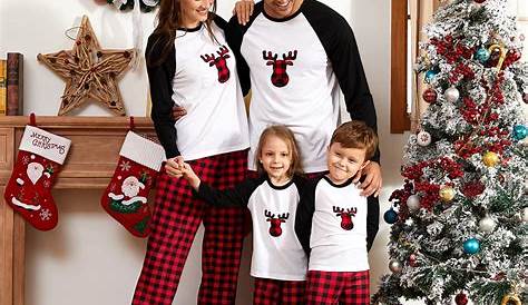 Christmas Pajamas Deer Matching Family Women's And Women's Plus Oh 2
