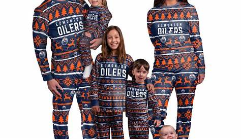 Edmonton NHL Cozy Christmas Pajamas for Men RetroFestive.ca