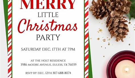 Christmas Party Invitations Templates Word Free Invitation