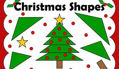 Christmas Pictures Using Shapes Card Freebie + 2D Shape Art Projects From