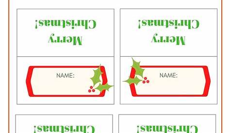 Christmas Place Setting Cards Templates Party Tent Style Printable Magic Of