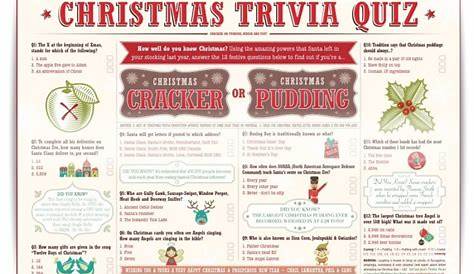 Christmas Pudding Quiz Question 15 Best Free Printable Trivia s