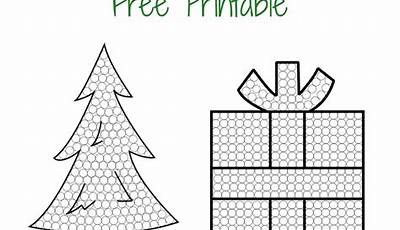 Christmas Qtip Painting Free Printables