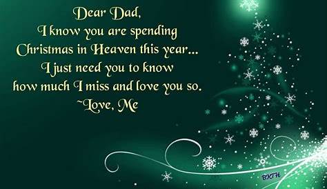 Merry Christmas dad in heaven quotes Someone I Love is in Heaven and