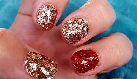 Christmas Red Dip Nails Acrylic ped