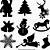 christmas silhouette templates free