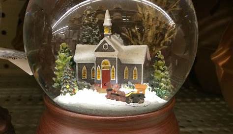 Christmas Snow Globe Hobby Lobby 6 Musical Winter Forest Sleigh Ride Tabletop