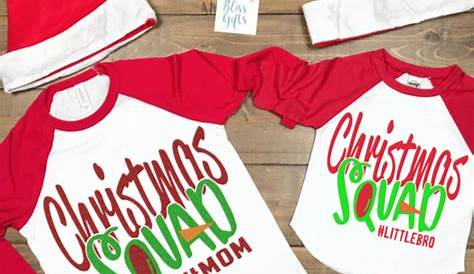 Christmas Squad Shirts Family Matching Pajamas Xmas Boys Kids Santa T Shirt