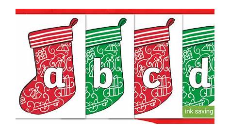 Christmas Stockings Alphabet Cross Stitch Patterns Alfabeto Delle