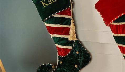 Christmas Stockings His And Hers Personalised Velvet By Dibor
