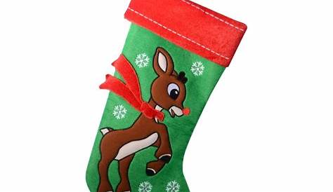 Christmas Stockings Rudolph Holiday Time Decor The Red Nose Reindeer 20" Baby