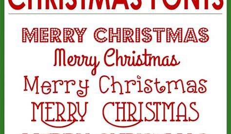 Christmas Style Fonts In Word