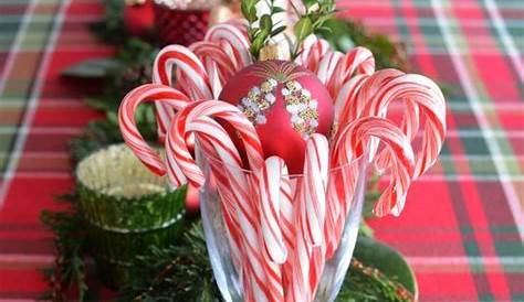 Christmas Table Centerpieces With Candy Canes Cane Centerpiece